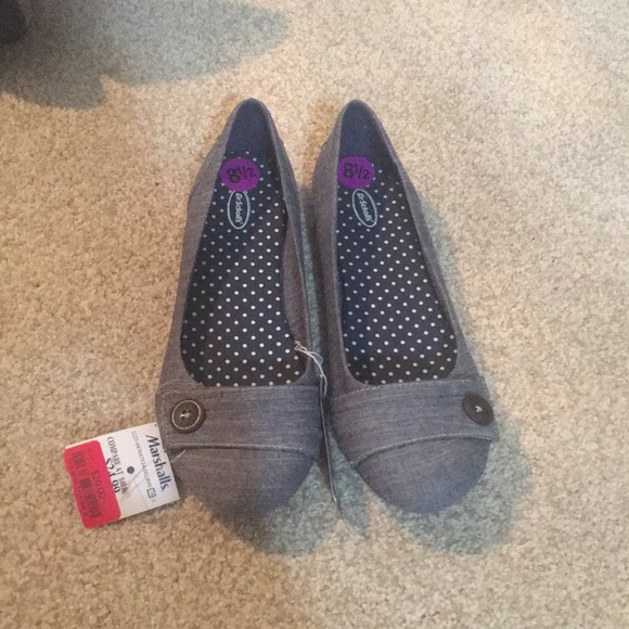 Nwt Dr Scholls Size 8 12 Denim Flats 